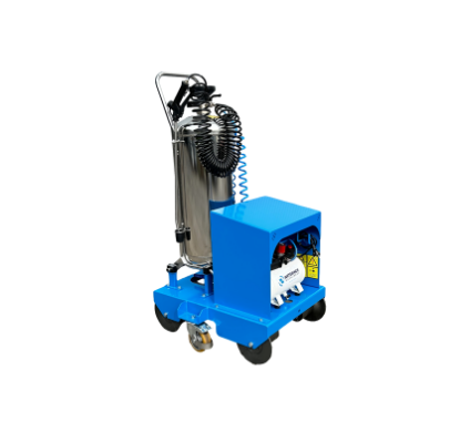 Afbeeldingen van Buisrailwagen met drukvat en compressor