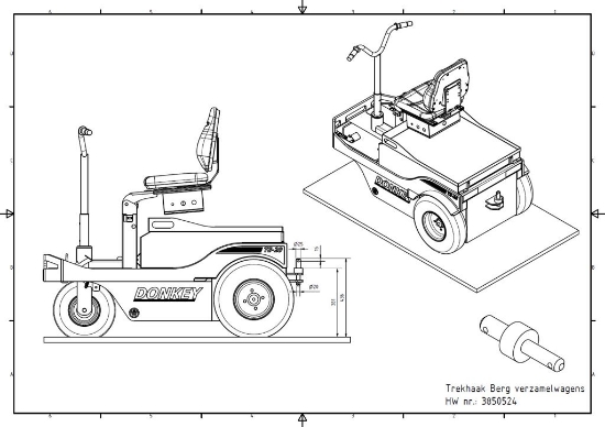 Picture of Tow bar Berg collecting cart pin Ø25mm
