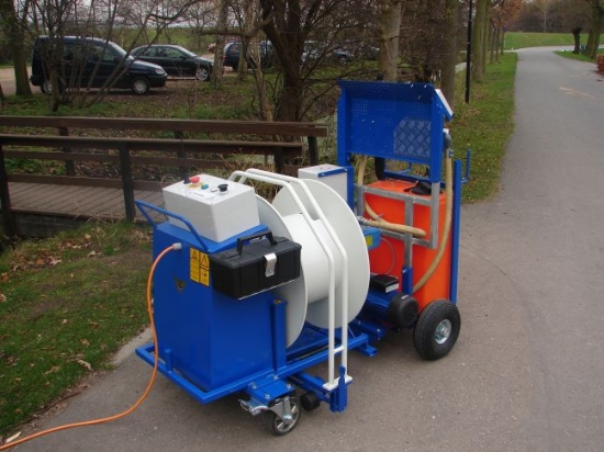 Afbeeldingen van WCR slanghaspel 335mm Ø1" (Dosatron D3RE2+BP & EC Meter)(Opvoerpomp)