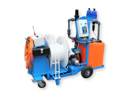 Afbeeldingen van WCR Slanghaspel 335mm Ø1" (Dubbele Dosatron D3RE2+BP)(Opvoerpomp type 2)