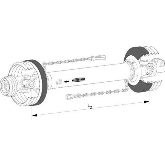 Afbeeldingen van PTO Aftakas HQ Walterscheid 1010mm 1-3/8"  39kW~695Nm