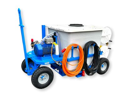 Afbeeldingen van Spuitwagen 1000K -Plunjerpomp GM5080 50l/min~80bar - 2x Handhaspel 600