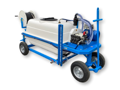 Afbeeldingen van Spuitwagen 600T - Plunjerpomp P63 42l/min~50bar - Handhaspel 300 (Draaibaar)