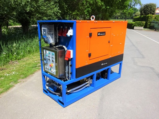 Afbeeldingen van Diesel/Elektrisch Aangedreven pompset - Hydra Cell G25 - 45l/min~69bar 7,5kW (Aggregaat- AC1250Q)