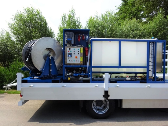 Afbeeldingen van Diesel/Elektrisch Aangedreven pompset - Hydra Cell G25 - 45l/min~69bar 7,5kW (Aggregaat- AC1250Q)