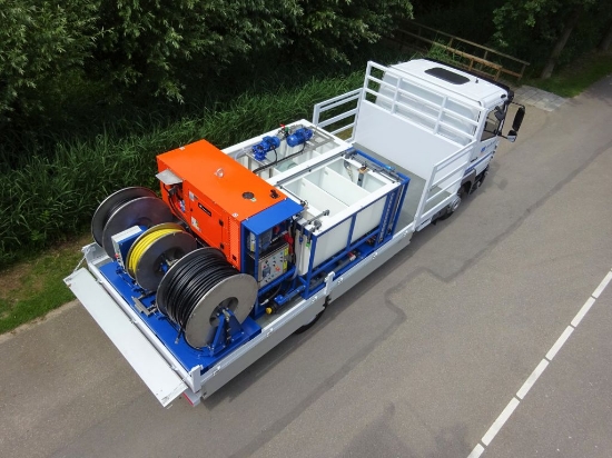 Afbeeldingen van Diesel/Elektrisch Aangedreven pompset - Hydra Cell G25 - 45l/min~69bar 7,5kW (Aggregaat- AC1250Q)