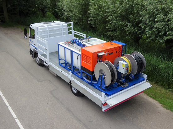 Afbeeldingen van Diesel/Elektrisch Aangedreven pompset - Hydra Cell G25 - 45l/min~69bar 7,5kW (Aggregaat- AC1250Q)