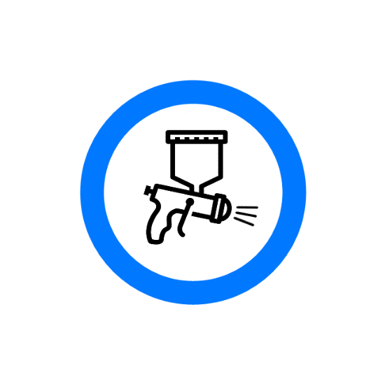 Picture of Tipping container treatment: sprayd in color
