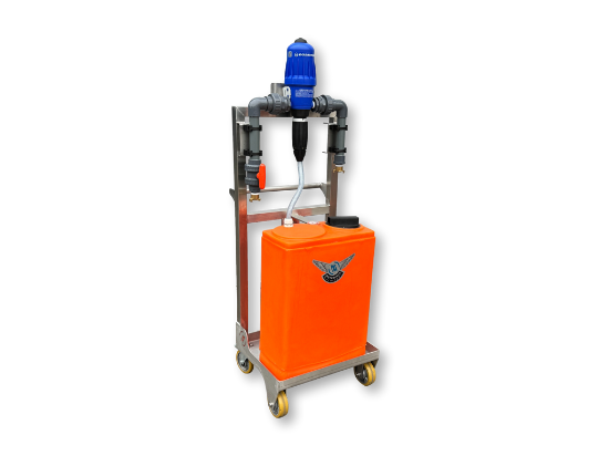 Afbeeldingen van Doseerunit op RVS frame - Dosatron D3RE10 AF/VF