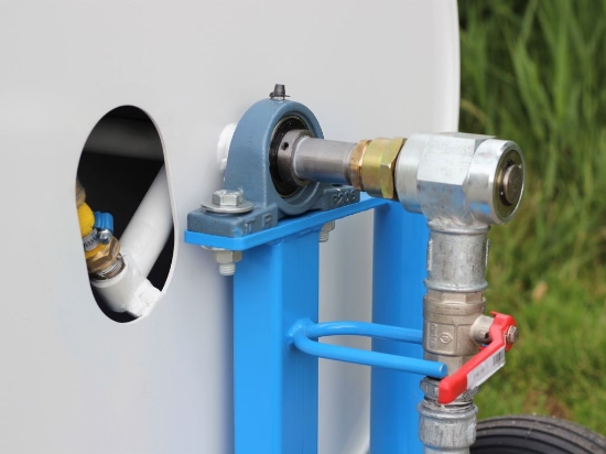 Afbeeldingen van 1" Opbouw Swivel Met Kogelkraan En 1" Slanggeleider