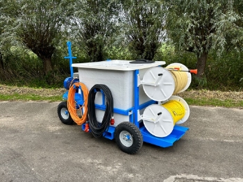 Afbeeldingen van Spuitwagen 1000K -Plunjerpomp GM5080 50l/min~80bar - 2x Handhaspel 600
