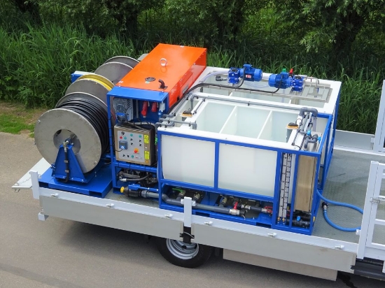 Afbeeldingen van Diesel/Elektrisch Aangedreven pompset - Hydra Cell G25 - 45l/min~69bar 7,5kW (Aggregaat- AC1250Q)